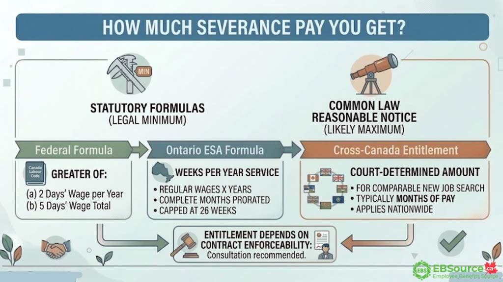 How is severance pay calculated