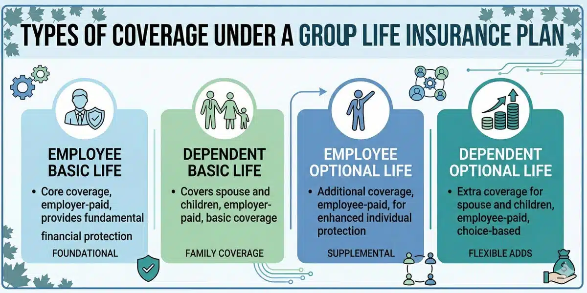 Group Life Insurance in Canada: What It Covers, How It Works and Is It Enough? 3 Four types of coverage under Group Life Insurance