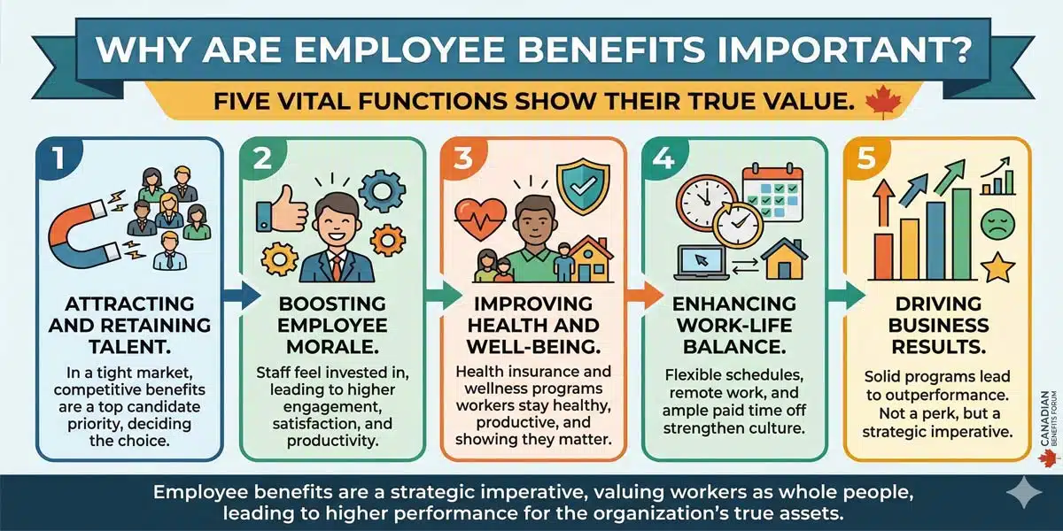 Employee Benefits in Canada: Mandatory vs Optional Benefits, Costs and Tax Treatment 2 Reasons why employee benefits are so important in Canada