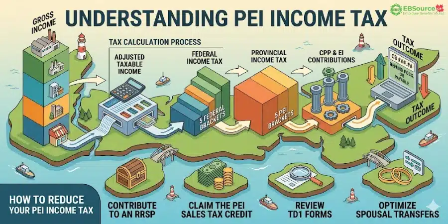 Prince Edward Island Income Tax Calculator 2026: How Does It Work & How to Reduce It 2 income tax calculation guide in pei