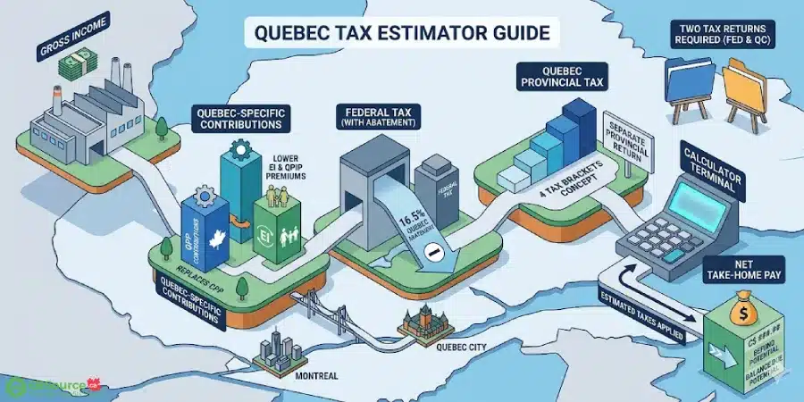 Quebec Income Tax Calculator 2026: Calculation Details and What Makes It Different 2 income tax calculation guide in quebec