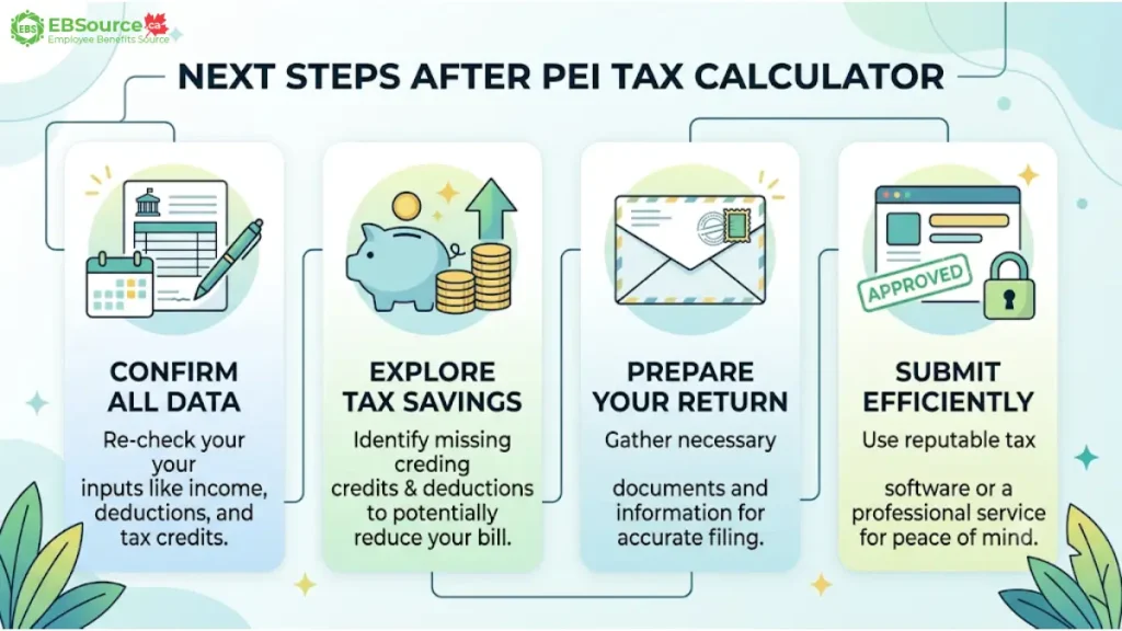 Prince Edward Island Income Tax Calculator 2026: What Stays in Your Paycheque 2 next actions with pei income tax calculator