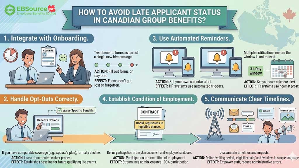 Late Applicant in Group Benefits: 31-Day Rule, Consequences, and How to Avoid 4 How to Avoid Late Applicant Status