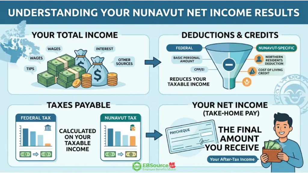 Nunavut Income Tax Calculator 2026: Understanding Your Earnings & What Affects the Results 2 understand nunavut income tax rates, deductions, credits, taxes, final take-home pay